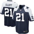 Youth Nike Dallas Cowboys #21 Ezekiel Elliott Navy Blue Throwback Alternate Game NFL Jerseys