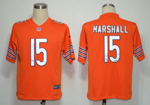nike nfl chicago bears #15 brandon marshall orange jerseys [game