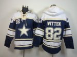 nike nfl dallas cowboys #82 witten white-blue [pullover hooded s