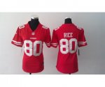 nike women nfl san francisco 49ers #80 jerry rice red jerseys