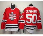 nhl chicago blackhawks #50 crawford red [new 2013 Stanley cup ch