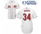 mlb cincinnati reds #34 bailey white jerseys