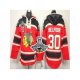 nhl chicago blackhawks #30 belfour red [pullover hooded sweatshi