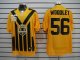 nike nfl pittsburgh steelers #56 woodley throwback yellow and bl