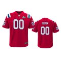 New England Patriots #00 Custom Red Game Jersey - Youth