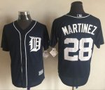 mens mlb detroit tigers #28 j.d. martinez navy blue majestic new cool base stitched baseball jerseys