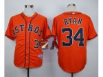 MLB Houston Astros #34 Nolan Ryan Orange jerseys