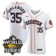 Men's Houston Astros #35 Justin Verlander White Stitched World Series Flex Base Jersey