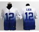 nike nfl indianapolis colts #12 luck white-blue [elite drift fas