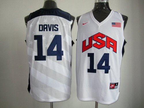 2012 usa jerseys #14 davis white cheap jerseys