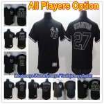 Baseball New York Yankees All Players Option #99 Aaron Judge #27 Giancarlo Stanton Fashion Black Flex Base Jersey and Cool Base Jersey