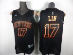 NBA jerseys New york knicks #17 Jeremy Lin black(orange with bla
