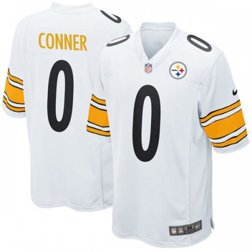 Men\'s NFL Pittsburgh Steelers #0 James Conner Nike White 2017 Draft Pick Game Jersey
