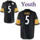 Youth NFL Pittsburgh Steelers #5 Josh Dobbs Nike Black 2017 Draft Pick Game Jersey