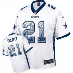Youth Nike Dallas Cowboys #21 Ezekiel Elliott White Drift Fashion Elite NFL Jerseys