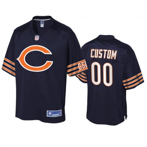 Chicago Bears Custom Navy Icon Jersey - Men\'s