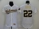 Men's Washington Nationals #22 Juan Soto White Gold Fashion 2020 Stitched Baseball Jersey