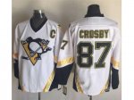 NHL Pittsburgh Penguins #87 Sidney Crosby White CCM Throwback St