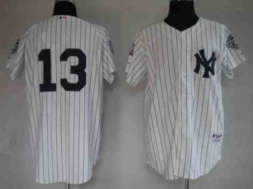 Baseball Jerseys new york yankees #13 rodriguez white(2009 logo)
