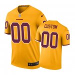 Washington Redskins #00 Custom Nike color rush Gold Jersey