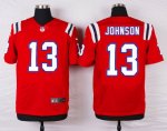 nike new england patriots #13 johnson red elite jerseys