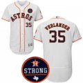 Men mlb houston astros #35 Justin Verlander white majestic flexbase authentic collection With Houston Astros Strong jerseys