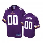 Minnesota Vikings Custom Purple Pro Line Jersey - Youth