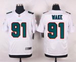 nike miami dolphins #91 wake white elite jerseys