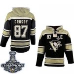 men nhl pittsburgh penguins #87 sidney crosby black sawyer hooded sweatshirt 2017 stanley cup finals champions stitched nhl jersey