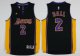 Men's NBA Los Angeles Lakers #2 Lonzo Ball Adidas Black Jerseys