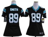 nike women nfl carolina panthers #89 steve smith black jerseys