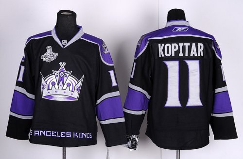 nhl los angeles kings #11 kopitar black and purple jerseys [2012