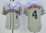mlb houston astros #4 george springer grey majestic flexbase authentic collection jerseys