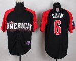 Royals #6 Lorenzo Cain Black 2015 All-Star American League Stitc