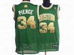 Basketball Jerseys boston celtics #34 pierce green(gold number)
