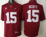 Men's Alabama Crimson Tide #15 JK Scott Red 2016 Playoff Diamond Quest College Football Nike Limited Jersey