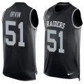 Men's Nike Oakland Raiders #51 Bruce Irvin Limited Black Player Name & Number Tank