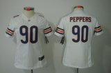 nike women nfl chicago bears #90 peppers white [nike limited]