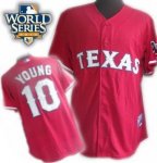 2010 World Series Patch Texas Rangers #10 Young red