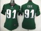 nike women nfl philadelphia eagles #91 cox green jersey