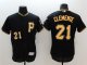 mlb pittsburgh pirates #21 roberto clemente majestic black flexbase authentic collection jerseys