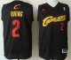 nba cleveland cavaliers #2 kyrie irving black fashion stitched jersey red number