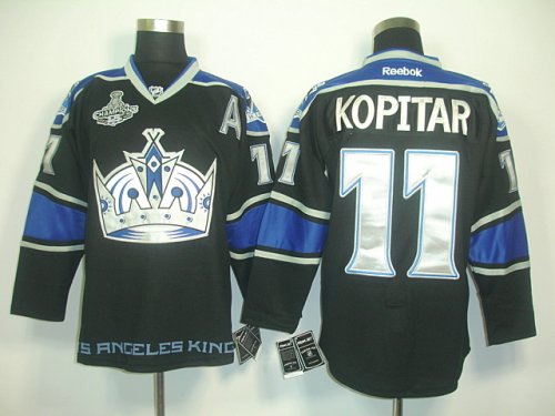 nhl los angeles kings #11 kopitar black and blue jerseys [2012 s