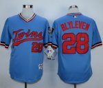 MLB Jersey Minnesota Twins #28 Bert Blyleven Light Blue 1984 Tur
