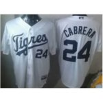 mlb detroit tigers #24 cabrera white jerseys