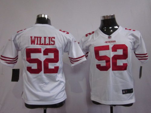 nike youth nfl san francisco 49ers #52 willis white jerseys