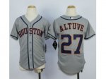 Youth MLB Houston Astros #27 Jose Altuve Grey jerseys