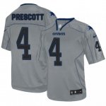 Men's Nike Dallas Cowboys #4 Dak Prescott Grey Lights Out Elite NFL Jerseys
