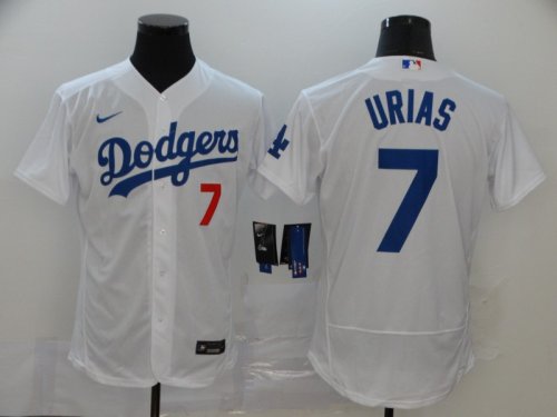 Men\'s Los Angeles Dodgers #7 Julio Urias White 2020 Stitched Baseball Jersey