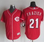 mib jerseys Cincinnati Reds #21 Frazier Red New Cool Base Sti